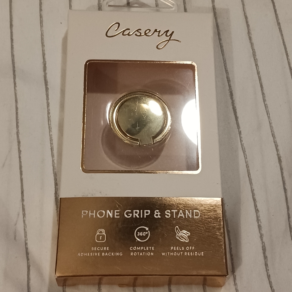 NWT!! CASERY PHONE GRIP & STAND (Gold)